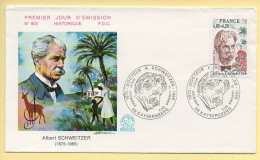 FDC N° 1824 - Albert SCHWEITZER (1875-1965) - 68 Kaysersberg 11/01/1975 - 1970-1979