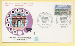 FDC N° 1750 - Centre Téléphonique Tuileries - 75 Paris 15/05/1973 - 1970-1979