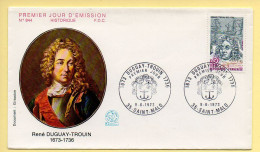 FDC N° 1748 - René DUGUAY-TROUIN - 35 Saint-Malo 9/06/1973  - 1970-1979