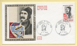 FDC N° 1709  - Louis Blériot - 59 Cambrai 1/07/1972 (soie) - 1970-1979