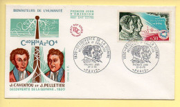 FDC N° 1633 - 1820 Découverte De La Quinine - Pelletier Et Caventou - 75 Paris 21/03/1970 - 1970-1979