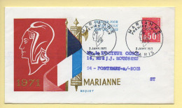 FDC N° 1664 – Marianne De BEQUET 0,50 – 75 Paris 2/01/1971 - 1970-1979