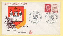 FDC N° 1643 - Imprimerie Des Timbres-Poste - 24 Périgueux 13/06/1970 - 1970-1979