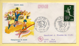 FDC N° 1629 - Hand-Ball - Championnats Du Monde 1970 - 75 Paris 21/02/1970 - 1970-1979