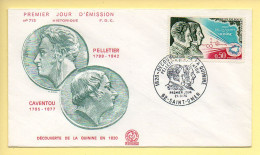 FDC N° 1633 - 1820 Découverte De La Quinine - Pelletier Et Caventou - 62 Saint-Omer 21/03/1970  - 1970-1979