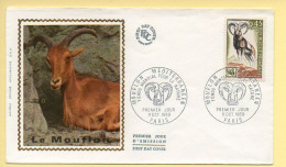 FDC N° 1613 - Mouflon Méditerranéen – 75 Paris 11/10/1969 (soie) - 1960-1969