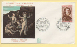 FDC N° 1443 - Nicolas POUSSIN (1594-1665) - 27 Les Andelys 20/02/1965  - 1960-1969