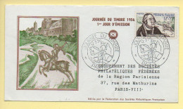 FDC N° 1054 – François De Tassis – Journée Du Timbre 1956 – 75 Paris 17/03/1956 - 1950-1959