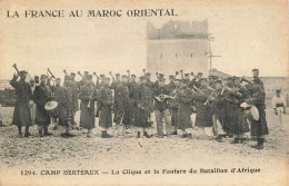 MIKICP4-013- MAROC CAMP BERTEAUX LA CLIQUE ET LA FANFARE DU BATAILLON D AFRIQUE - Other & Unclassified