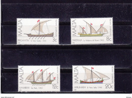 MALTE 1982 Bateaux à Voile Yvert 657-660, Michel 669-672 NEUF** MNH Cote :yv 7 Euros - Malta