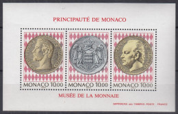 MONACO  Block 64, Postfrisch **, Planung Des Briefmarken- Und Münzenmuseums, 1994 - Blocks & Kleinbögen