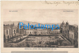 229982 ARGENTINA MENDOZA VISTA ANTES DEL TERREMOTO 1861 POSTAL POSTCARD - Argentine