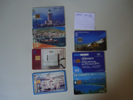 GREECE USED  PHONECARDS  LOT OF 7  FREE SHIPPING - Griechenland