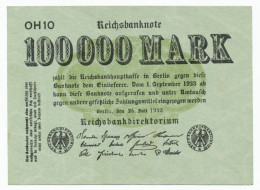 GERMANY, DEUTSCHLAND - 100 000 Mark 23.7. 1923. P91 Ro90a, AUNC. (D098) - 100000 Mark