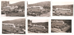 Croatie - OBROVAC - Autobus De Touristes, Passage Du Bac - Lot De 6 Photographies Anciennes - Yougoslavie 1951 - (photo) - Croatia
