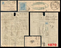 ● 1870 REGNO N. 26 ֍ 20 Cent. ֍ PIEGO LETTERA ● Con Testo Interno ● Da DIANO MARINA A GENOVA ● - Marcofilie