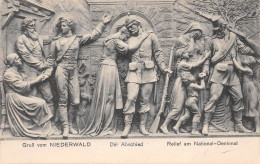 Gruß Vom Niederwald-Denkmal Relief Der Abschied Ngl #156.157 - Andere & Zonder Classificatie