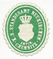 Sondermarke (Keine AK!) K.S. Standesamt Neukirchen Amts. Chemnitz 1919 #156.592 - Andere & Zonder Classificatie