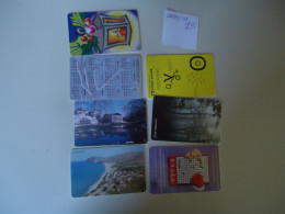 GREECE USED  PHONECARDS  LOT OF 7 CALENTAR  FREE SHIPPING - Grèce