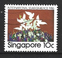 SINGAPOUR. N°505 Oblitéré De 1986. Colombes. - Pigeons & Columbiformes