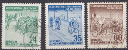 Allemagne DDR 1953 Mi 355-357 Événement De Paix Prague-Berlin-Warszawa Cyclistes (H28) - Used Stamps