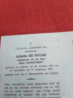 Doodsprentje Juliette De Rycke / Lokeren 26/10/1915 - 31/8/1975 ( Rene Schaetsaert ) - Religion & Esotérisme