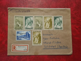 Lettre / Carte   1956      SAAR  SAARBRUCKEN  RECOMMANDE VOLKSFRAGUNG VOLKSHILFE - Sonstige & Ohne Zuordnung