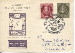 Berlin #86 Auf Privat-Ganzsache Deutsche Luftpost Sonderstempel 26.10.52 > CSR - Cartes Postales Privées - Oblitérées