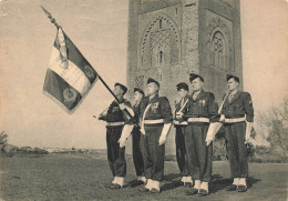 MIKICP4-034- MAROC 41 EME REGIMENT DE TRANSMISSIONS LE DRAPEAU ET SA GARDE CACHET FES VILLE NOUVELLE LEGION - Sonstige & Ohne Zuordnung