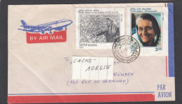 LETTRE PAR AVION AVEC 2 TIMBRES "INDIRA GANDHI". - Covers & Documents