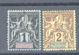 Océanie  :  Yv  1-2  * - Unused Stamps