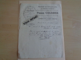 14 - Calvados - Fontaine Le Pin Par Langannerie  - Facture -  Pierre Colombe - Pépinière Plant Forestier-1909 - Réf.107. - 1900 – 1949