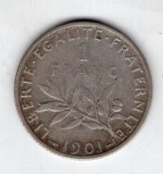 154 - FRANCE - 3e République - Type Semeuse - 1 Franc 1901 - 1 Franc