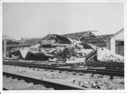 Photo SNCF Gare Dijon Destruction Après Seconde Guerre Mondiale WW2 - Treinen