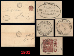 ● 1901 REGNO ● N. 66 ● 2 Cent. ֍ PIEGO LETTERA Senza Testo ● Da S. AMBROGIO Valpolicella A S. Pietro Incariano ️ - Marcophilia