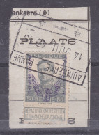 Belgique - TR54 Obl. Adinkerke Sur Fragment - Juillet 1915 - Usati