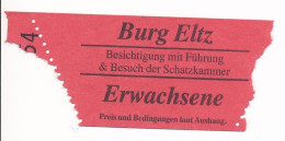 BRD Burg Eltz / Mosel Eintrittskarte Erwachsene 2024 - Tickets D'entrée