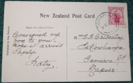 New Zealand Takapau Postmarked Postcard Mailed 1911. Ohinemutu Rotorua View - Lettres & Documents