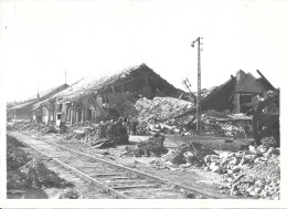 Photo SNCF Gare Nevers Quai PV Après Destruction Seconde Guerre Mondiale WW2 19 Septembre 1944 - Trains