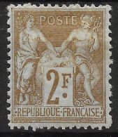 TIMBRE FRANCE SAGE 2Fr N° 105 NEUF * GOMME AVEC CHARNIERE FORTE - COTE 200 € - 1898-1900 Sage (Type III)