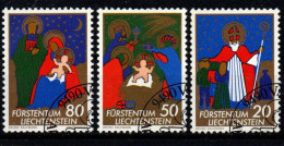 1981 - Liechtenstein 729/31 Santo Natale   ++++++++ - Oblitérés