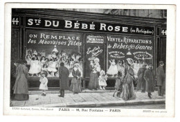 Paris Société Du Bébé Rose , Rue Fontaine , Devanture Du Magasin De Poupée - Other & Unclassified