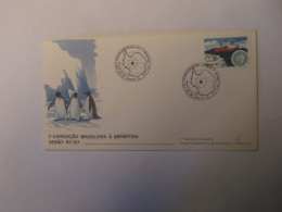 BRAZIL  FDC COVER 1a EXPEDICAO BRASILEIRA A ANTARTIDA VERAO 82/83 1983 - Andere & Zonder Classificatie