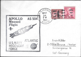 US Space Cover 1969. "Apollo 9" Recovery. USS Guadalcanal ##02 - United States