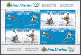 SAN MARINO  Block 18, Postfrisch **, Olympische Winterspiele, Lillehammer, 1994 - Blokken & Velletjes