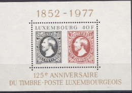 Luxembourg 1977 NMH 125e ​​anniversaire Des Timbres-poste Luxembourgeois (A) - Blocs & Feuillets