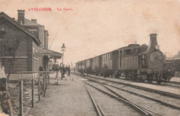 BELGIQUE - Avelghem - Vue Sur La Gare - Animé -  Carte Postale Ancienne - Avelgem