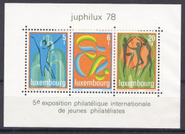 Luxembourg 1978 NMH Exposition De Timbres Juphilux 78 (A) 1 50 - Blocks & Kleinbögen