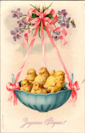Carte    -   Joyeuses Pâques , Poussins     AQ938  A MB - Pasqua