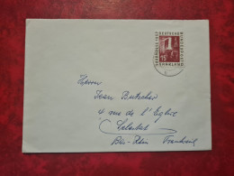 Lettre / Carte   1957  SAARBRUCKEN DEUTSCHE BUNDESPOST SAARLAND - Briefe U. Dokumente